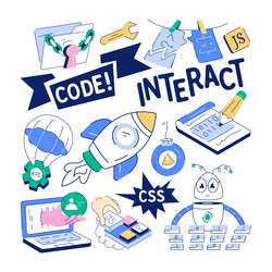 basic rgbprogramming pattern depicting software co vector image