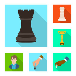 Design checkmate and thin logo vector