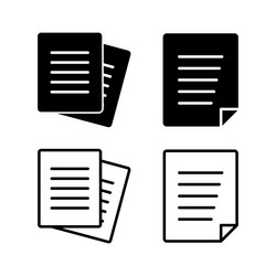 document icon paper file vector image
