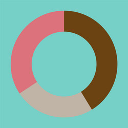 flat icon on stylish background pie chart vector image