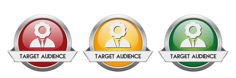 modern button target audience vector