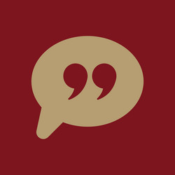 quotation mark speech bubble symbol vector image