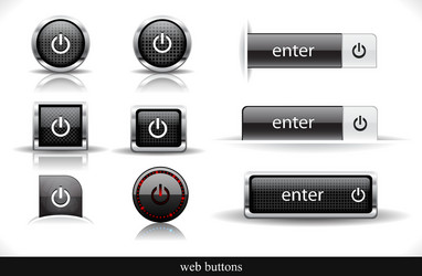 set of dark web buttons vector image