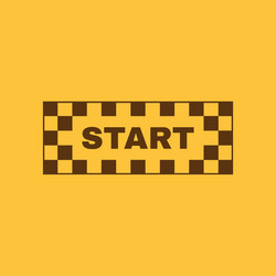 Start icon symbol flat Royalty Free Vector Image