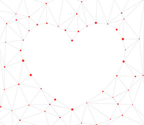 triangular heart background vector image