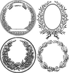 Vintage Floral Ornaments Vector Image
