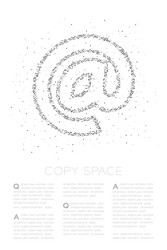 abstract geometric circle dot pixel pattern vector image