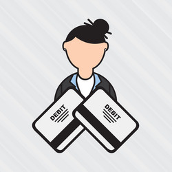 debit card user design vector image