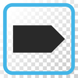 direction right icon in a frame vector image