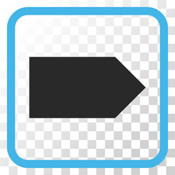 Direction right icon in a frame vector