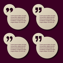 Eps10 paper quotation mark circle frames vector