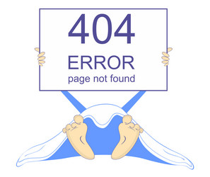 error 404 page not found concept webpage banner vector image