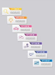 infographic design template with options steps vector image