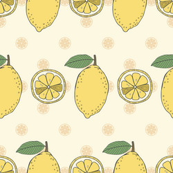 Lemon Slice Pattern vector image