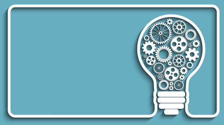 Lightbulb with Gears vector image