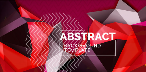 low poly design 3d triangular shape background vector image