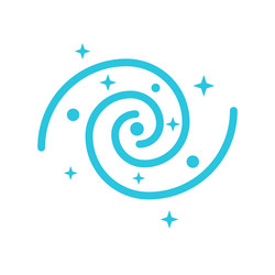 Milky way from blue icon set vector