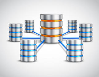 network database concept vector image