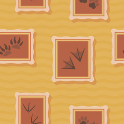 seamless background with traces of animals vector image