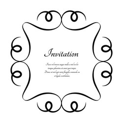 Vintage Scroll Frame - Elegant Calligraphic Vignet vector image