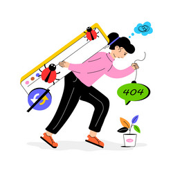 website error vector image