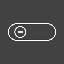beautiful slide button line icon vector image