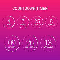 circle countdown clock counter timer on gradient vector image