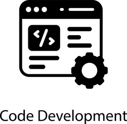 code development vector image