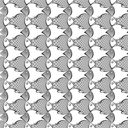 fish abstract pattern background vector image