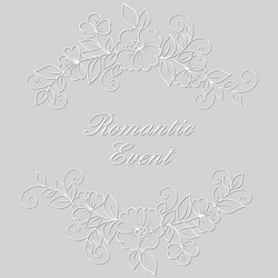 flower ornament frame vector