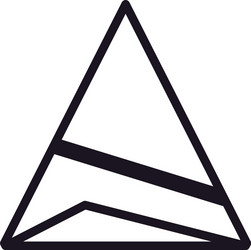 geometric and abstract 3d pyramid line style icon vector image