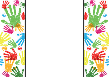 Handprint Background with Prints vector image