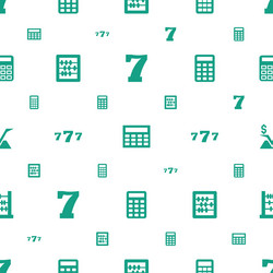 math icons pattern seamless white background vector image