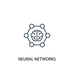 neural networks concept line icon simple element vector image