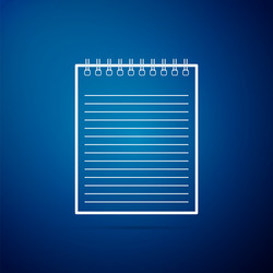 notebook icon isolated spiral notepad vector image