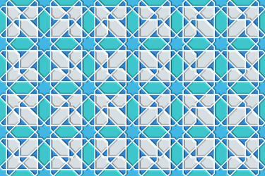 seamless geometric pattern in authentic arabian vector image