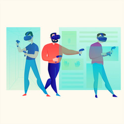 Virtual reality cartoon Royalty Free Vector Image