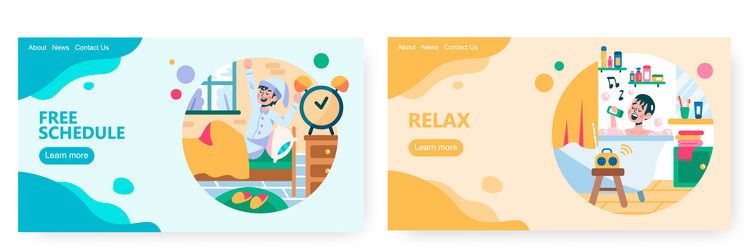 weekend and day off time concept vector