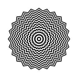 circle zig zag lines pattern vector image