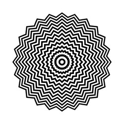 circle zig zag lines pattern vector