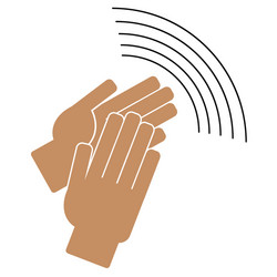 clapping hands on a white background vector image