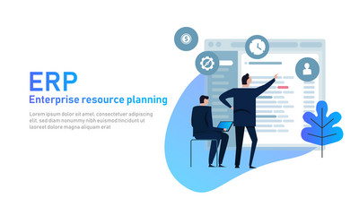 ERP System Architecture Overview vector image