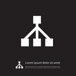 isolated framework icon structure element vector image