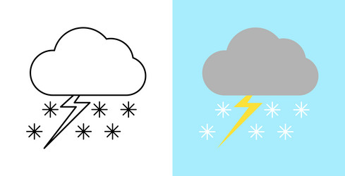 set with different weather icons of cloud vector image