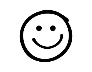 smile face doodle sketch style icon smiling vector image