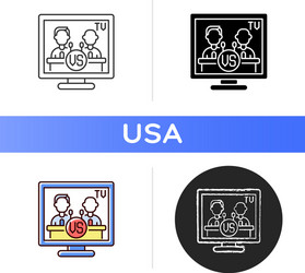 Televised debates icon vector