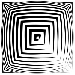 abstract square element with deformation effect vector image