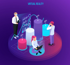 augmented reality graphs composition vector image