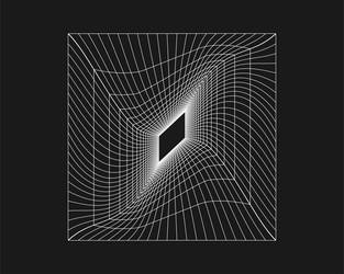 cyber grid retro punk perspective rectangular vector image