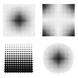 Halftone patterns Royalty Free Vector Image - VectorStock